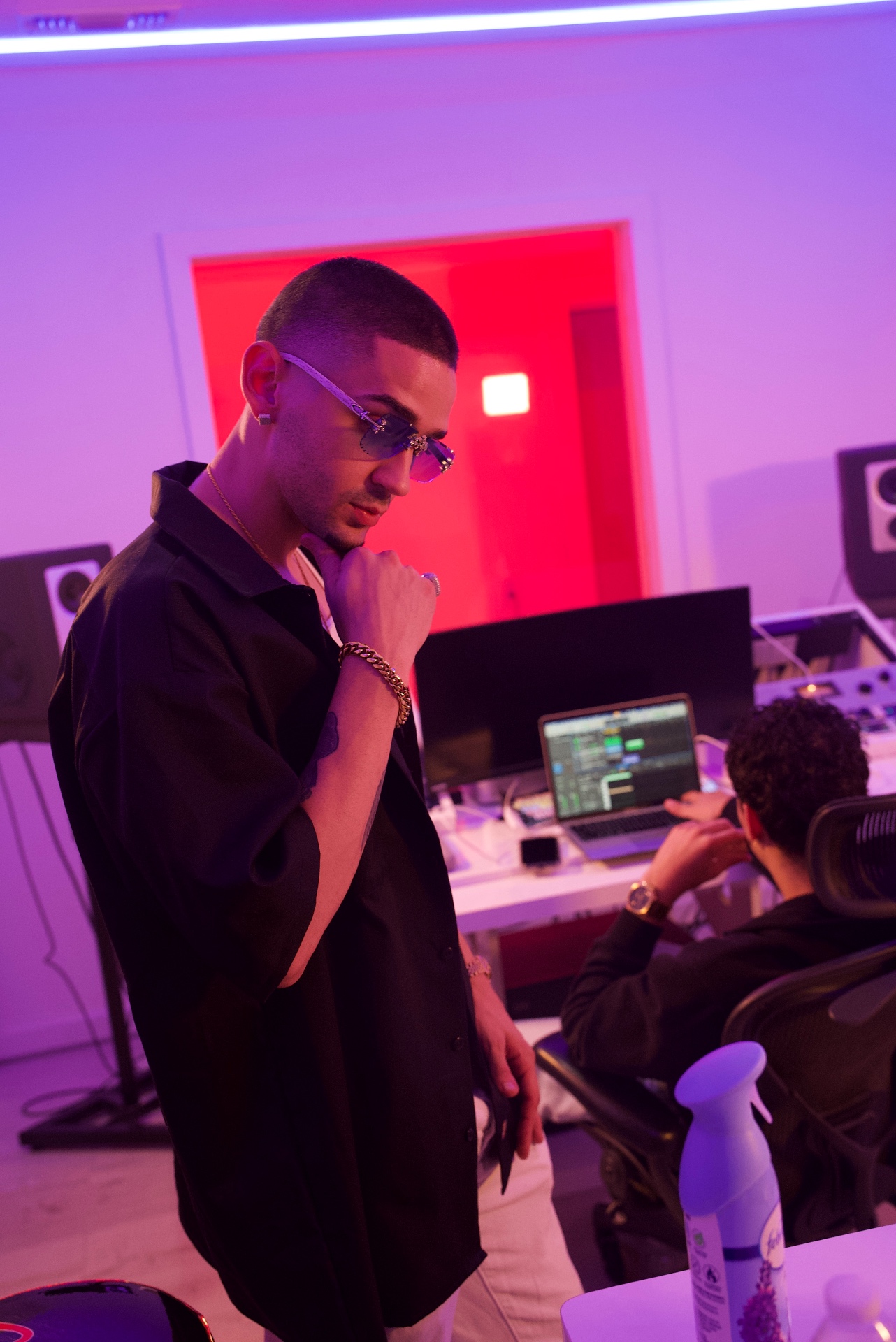 Polo Bandz in the studio