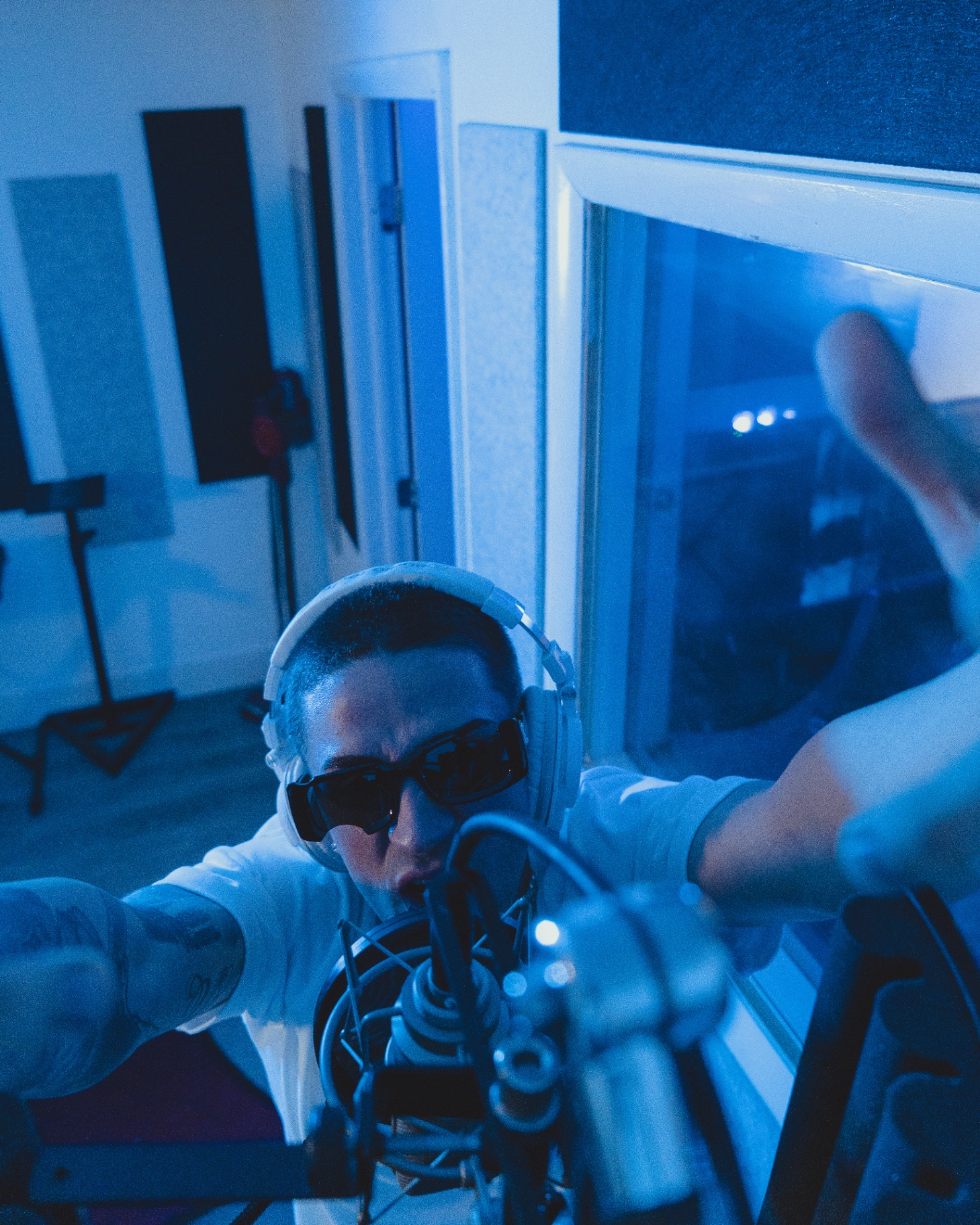 Polo Bandz in the recording booth